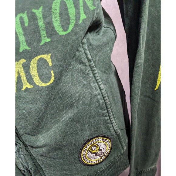 Affliction Gothic American Customs Motor Club Green Jacket - Picture 11 of 13